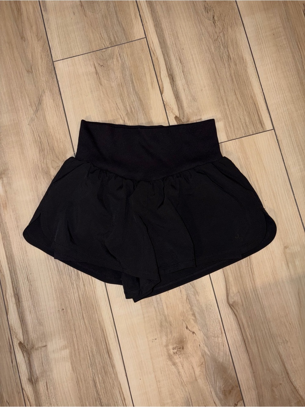 Women's High-Waist Black Athletic Skort Shorts